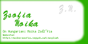 zsofia moika business card